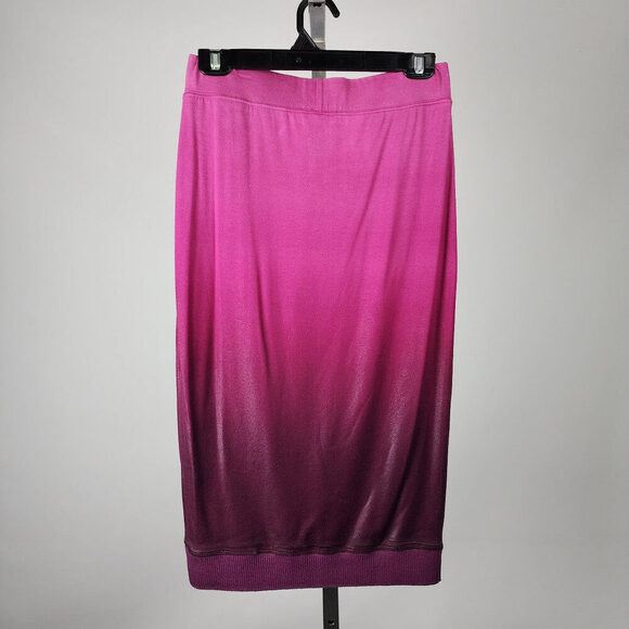 Lolly Pink Hombre Midi Stretch Skirt Size M/L - Picture 4 of 6